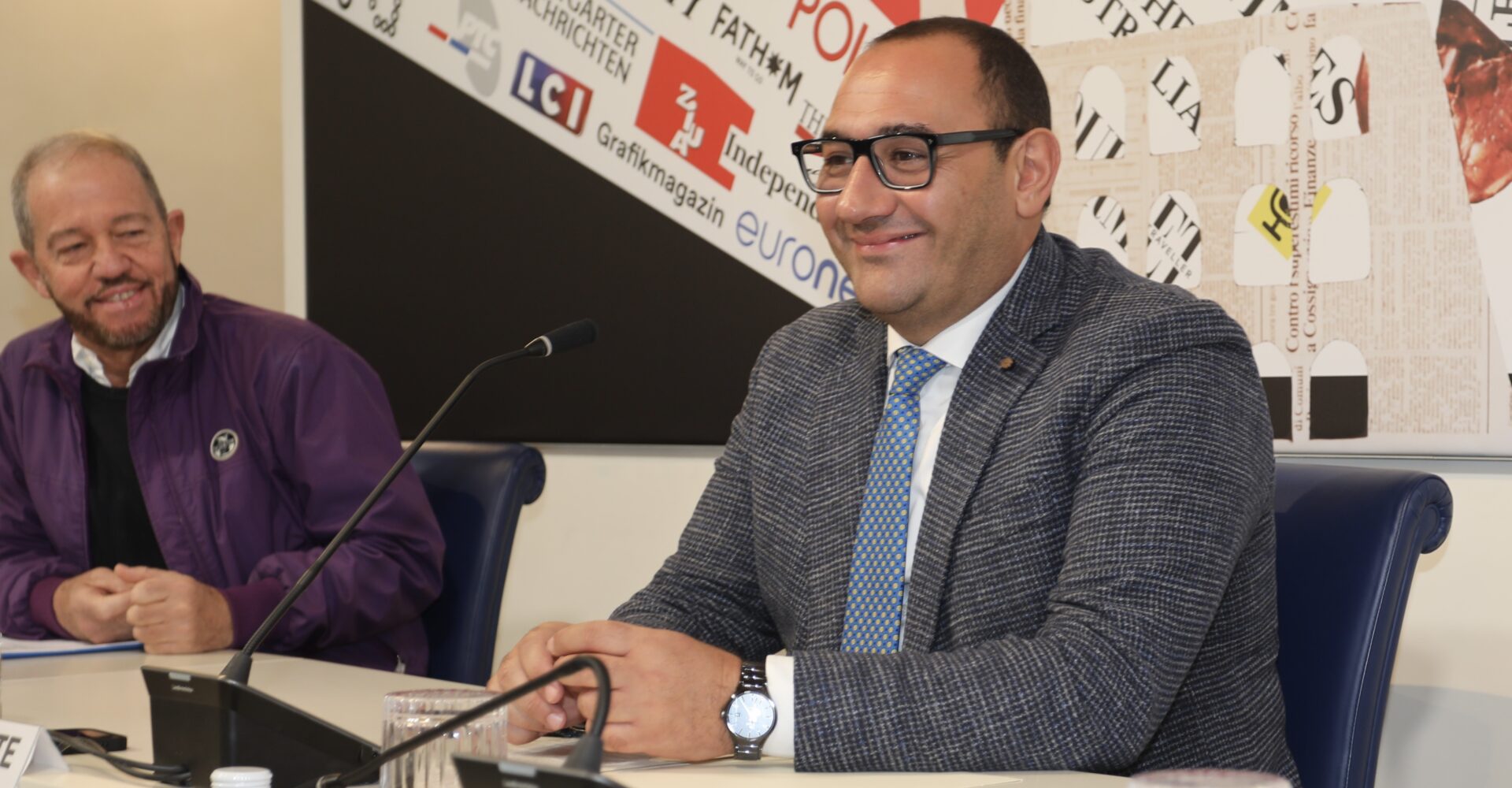 Imprudente presso sede Stampa Estera, Palazzo Grazioli Roma